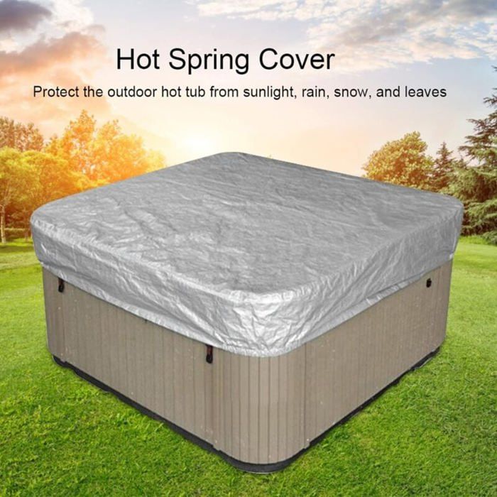 Bâche De Piscine Rectangulaire 4x2 M - Housse étanche Résistante Aux UV - Pour Spa, Piscine Hors-sol, Protection Hiver/été