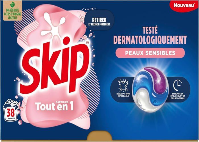 Lessive Skip Spéciale Peaux Sensibles Et Bébé - Neuf Sous Emballage D'origine