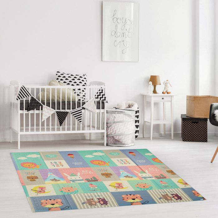 Relaxdays – Tapis De Jeu En Mousse EVA – 34 Pièces Avec Bordure – Chiffres 1 à 9 – Lavable – Sans Substances Nocives – 114 X 114 Cm