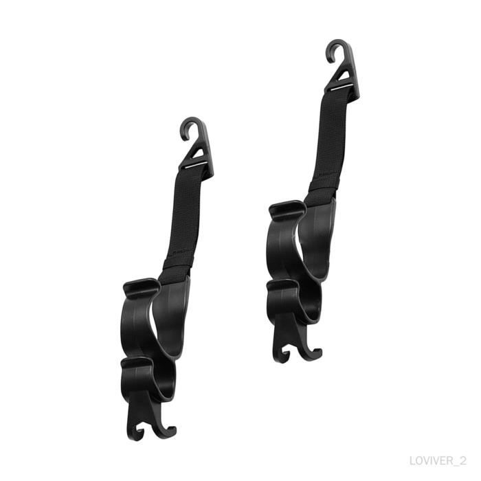 Lot De 4 Crochets Pour Appui-tête De Voiture - En Cuir, Pivotants 360°, Pour Ranger Sacs Et Affaires (noir, 17 Cm)