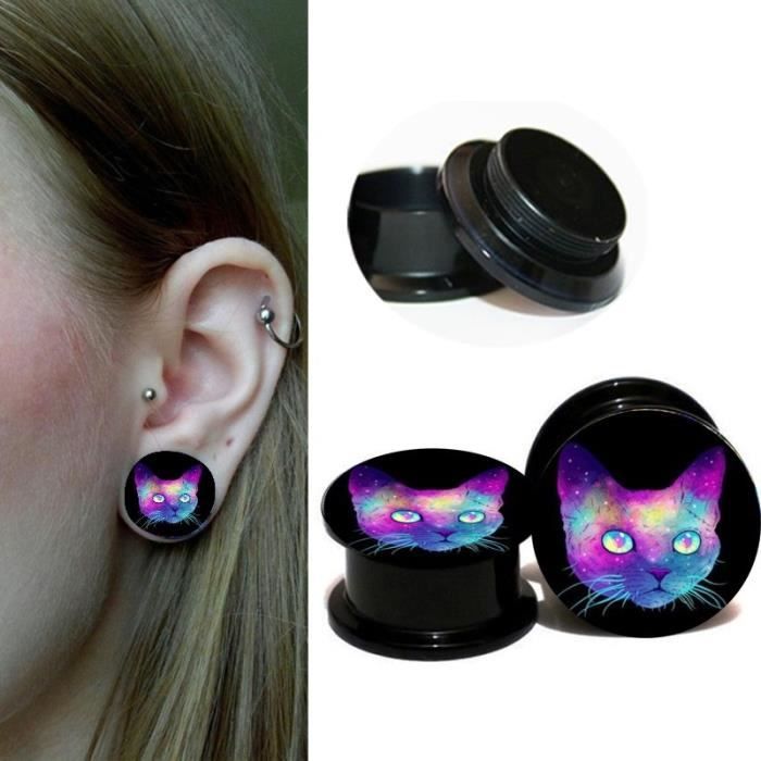 Ecarteur Oreilles Acier Inoxydable 2Pièces - Tunnel 8mm Pour Percing Et Style Personnalisé