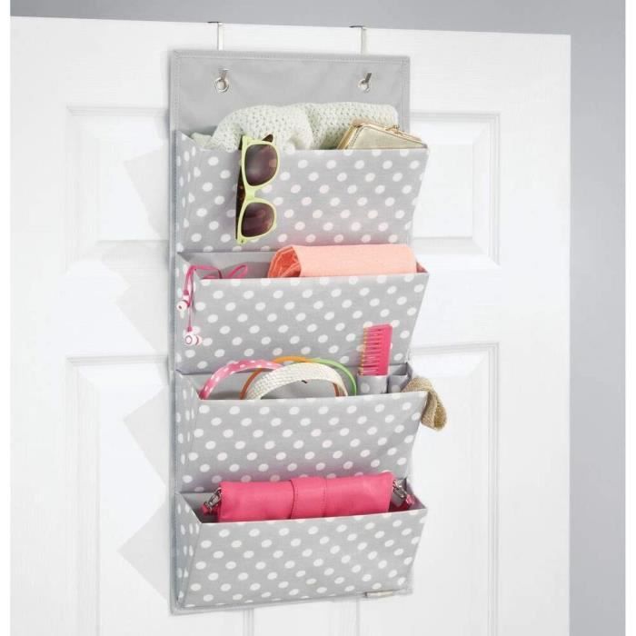 Fonyiunce Rangement Chaussures Suspendue, Sac de Rangement Suspendu avec 24 Poches, Rangement Suspendue sur la Porte, avec Crochets Métalliques, pour Chambre à Coucher, Salle de Bain