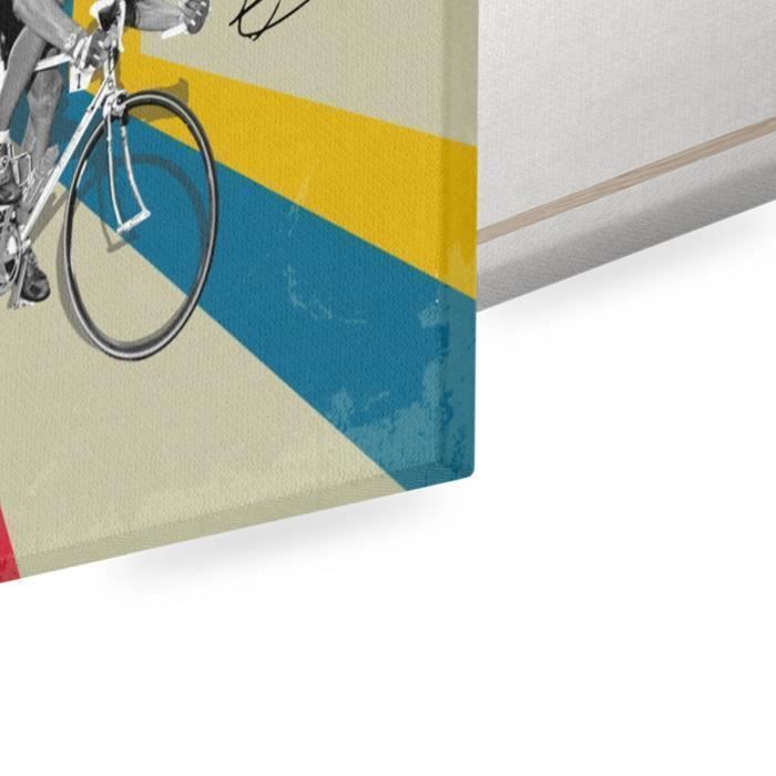 Tableau Decoratif Miguel Indurain Vintage Velo France Cyclisme Tour 60 cm x 85 cm Cdiscount Maison