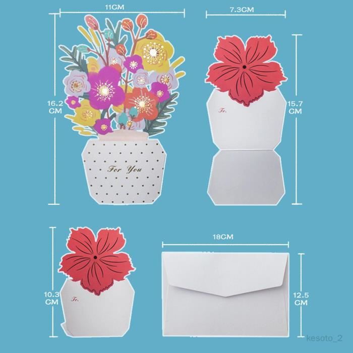 NobleWorks - Carte De Vœux De Saint-Valentin Avec Enveloppe De 12,7 X