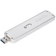 SilverStone SST-MS09S - USB 3.1 Gen. 2 externe boîtier disque dur pour M.2 SATA SSD, argent-2