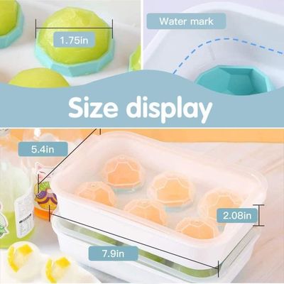 Bac à Glaçons Avec Couvercle Absyrony - 2 Pièces, Carrés 4.5cm, Facile à Démouler, Sans BPA