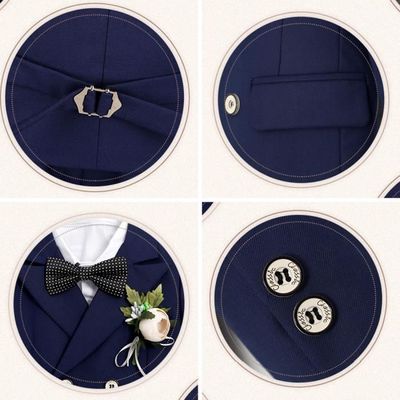 NAFING Costume Homme 2 Pièces Slim Fit - Smoking Élégant Deux Boutons, Ensemble Veste + Pantalon Couleur Unie Pour Mariage & Business