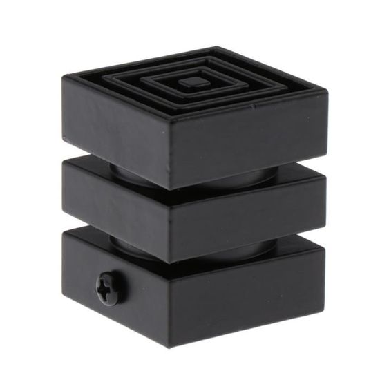 Tringle à Rideau Avec Joli Embout En Forme De Feuille - Noir, Simple