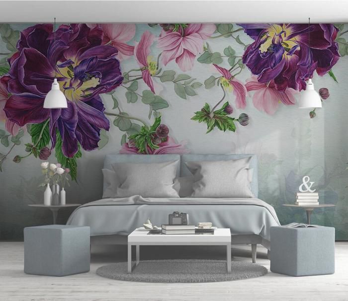 Papier peint TEXTILE ROSE FONCÉ - AF37737 de la collection papier peint