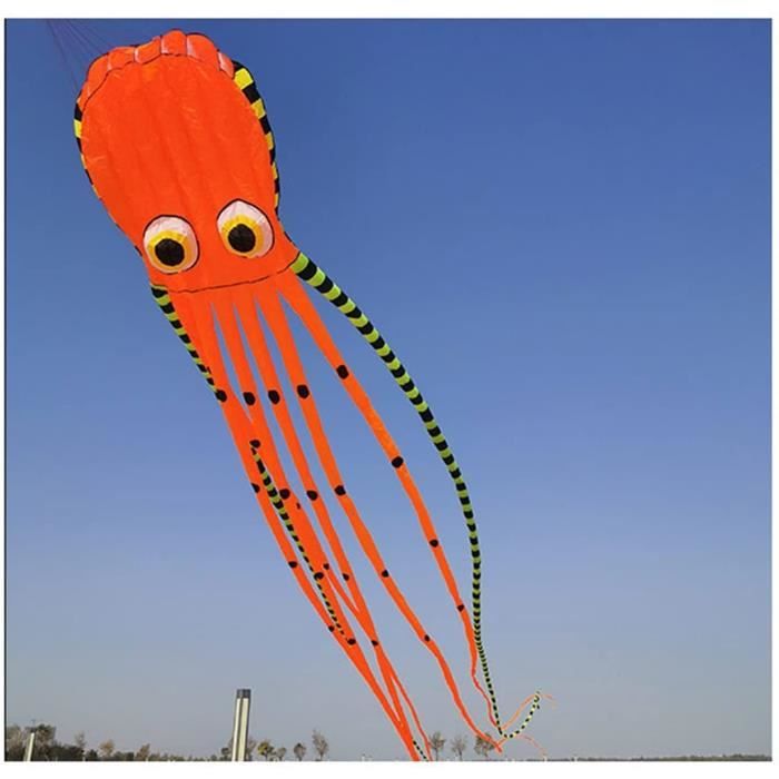 Cerf-Volant Pieuvre – Grand Cerf-Volant Souple Sans Cadre Avec Longue