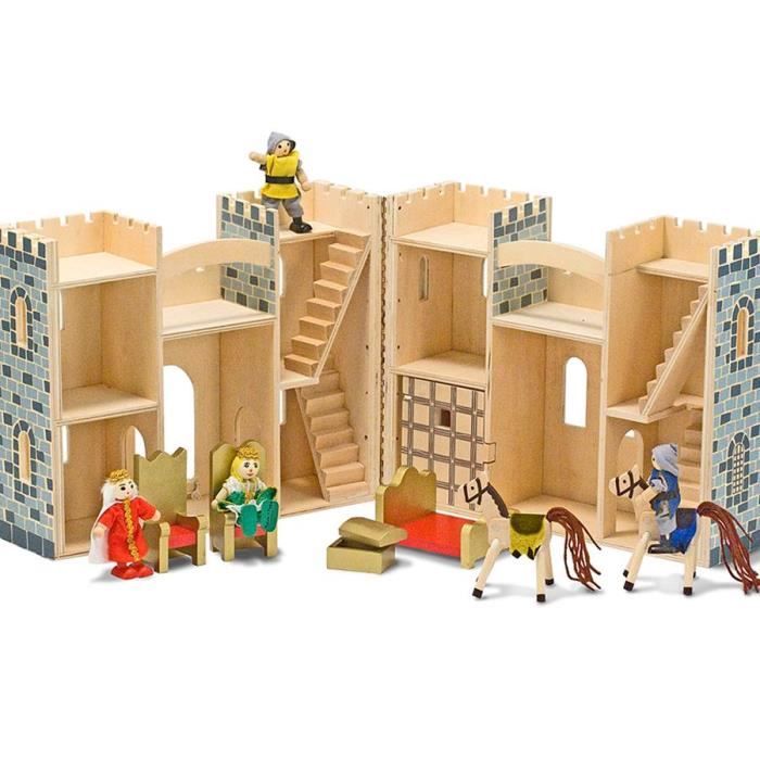Jouet Chateau fort en bois avec figurines et me - Cdiscount Jeux - Jouets