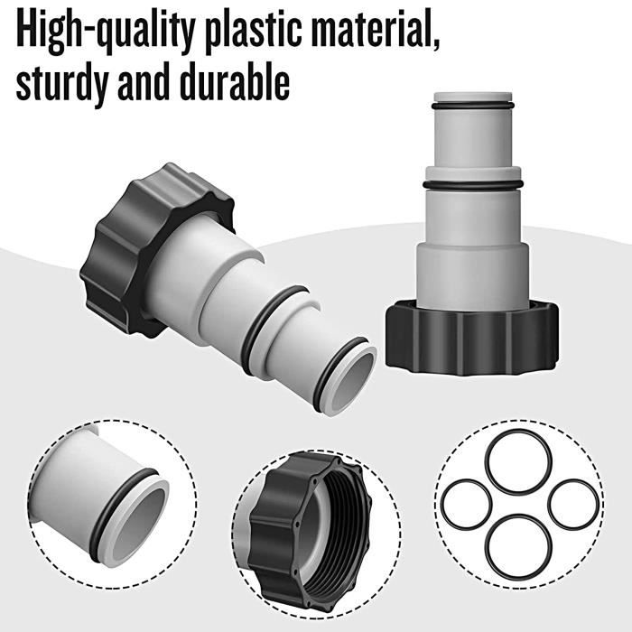 Adaptateur Vidange Piscine Intex - Raccord Pour Tuyau D'Arrosage - Compatible Easy Set/Family Frame