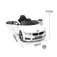 BMW 6 GT Licence officielle 12v Blanc - Voiture électrique pour enfant avec batterie 12v et télécommande-3