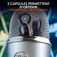 Microphone USB - Blue Yeti - Pour Enregistrement, Streaming, Gaming, Podcast sur PC ou Mac - Argent-3