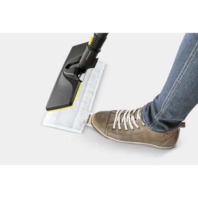Kärcher Nettoyeur Vapeur SC 1. Pression Vapeur : 3 bar, Temps de Préchauffage : 3 min, Puissance : 1 200 W, Surface : 20 m², Réservoir : 200 ml, avec Kit de Nettoyage de Sol - Électroménager