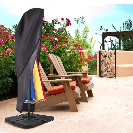 Couverture pour Parasol avec Une Tige Télescopique Herefun Housse Protection pour Parasol Housse de Parasol de Jardin en Imperméable 420D Oxford Couverture de Parasol Anti-UV 136 x 23.5 x 25 cm