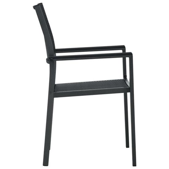 Lot De 2 Chaises De Jardin Fauteuil Jardin Noir Plastique Aspect De Rotin Achat Vente Fauteuil Jardin Lot De 2 Chaises De Jardin Cdiscount
