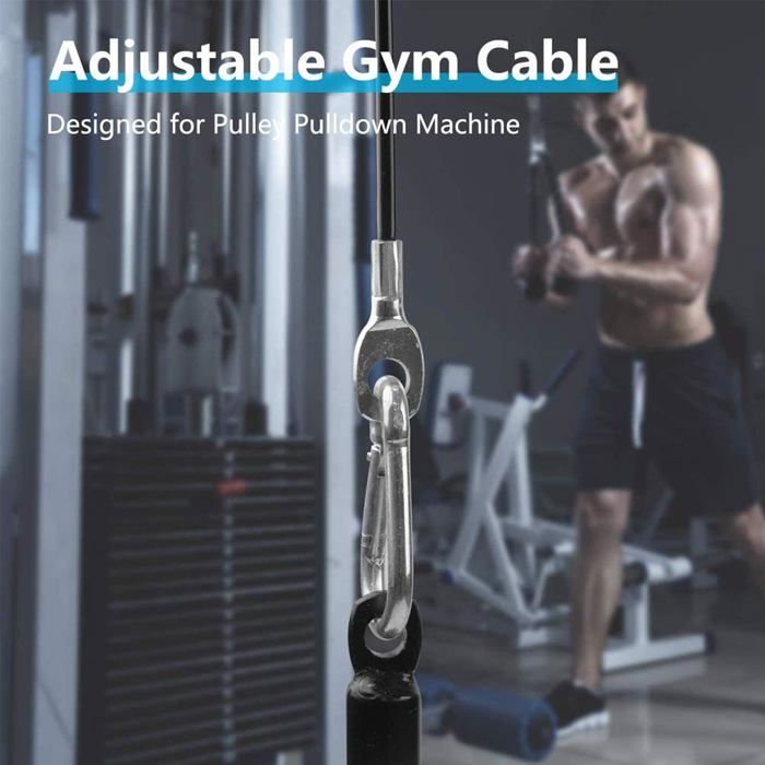 Wocpvm Câble Musculation 3m - Câble De Poulie Gym En Acier Robuste Pour Home Gym, Entraînement Biceps, Triceps Et Dos