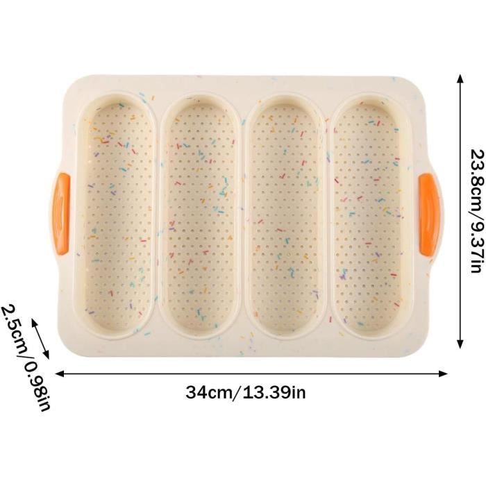 Sudnsadaks 2 Pièces Moule à Cake Silicone Rectangulaire Anti-adhésif