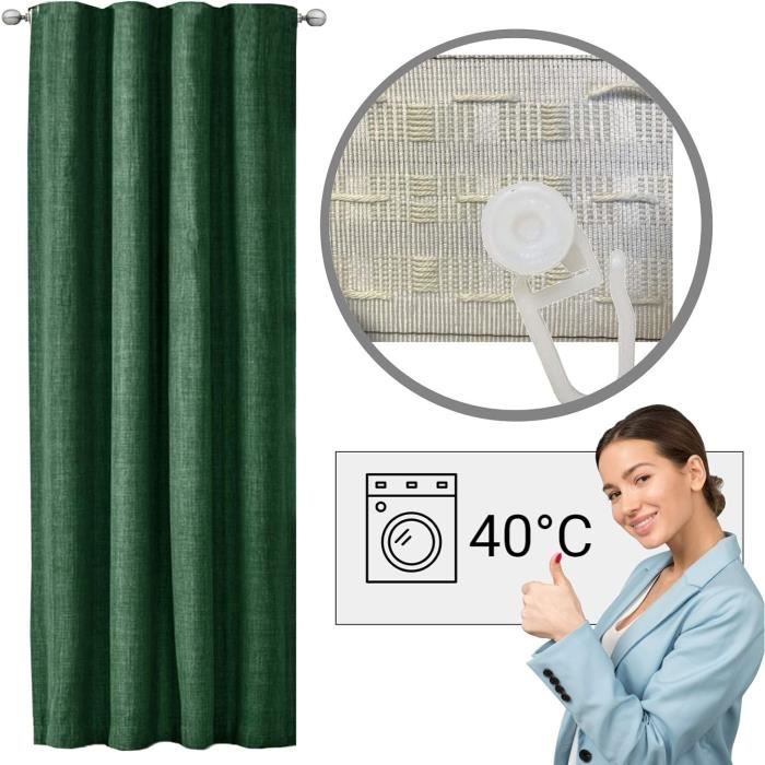 Ruban Fronceur Pour Rideaux - 30m X 2.5cm, Blanc - Rufflette Pour Rideaux Fenêtre, Fixation Facile