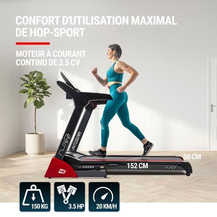 HOP-SPORT Tapis de Course 1-20 km/h, Tapis Roulant électrique