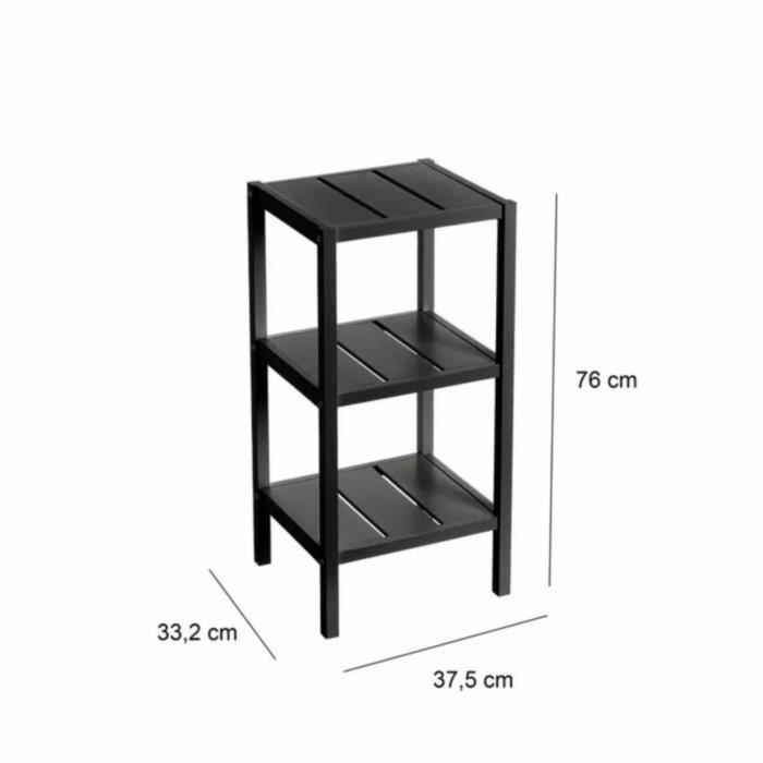 Étagère Confortime 3 Etagères 60 X 30 X 43 Cm Métal Bois