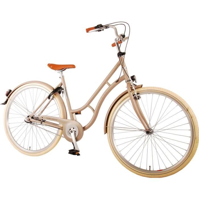 Velo Fille Volare Lifestyle Ado 48 cm position selle basse Sable 3 vitesses Cdiscount Sport