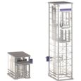 Modélisme accessoires de décor HO - FALLER - Ascenseurs modernes - 2 tours en acier et verre-0