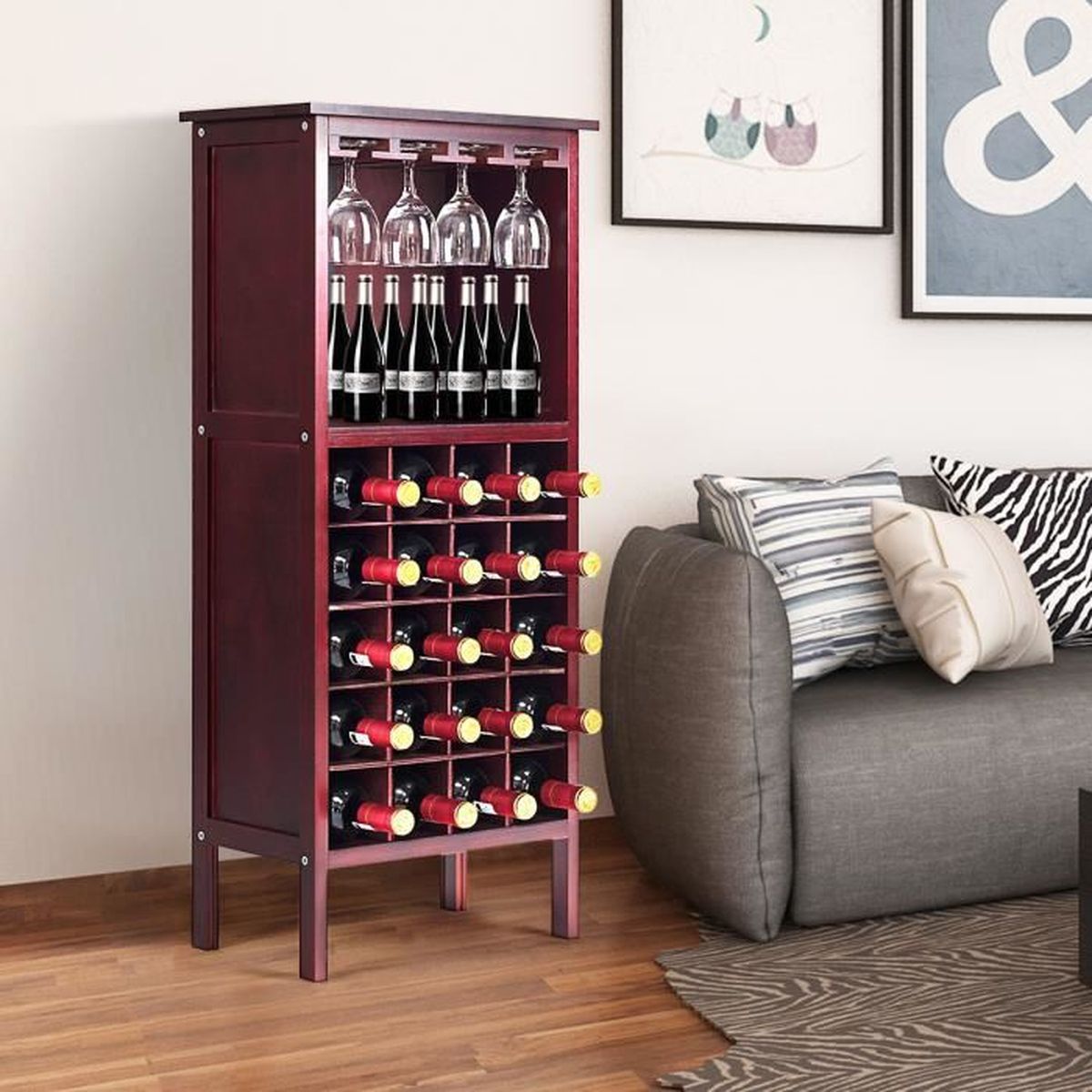 Etagere A Vin Support Bouteille Casier A Vin En Bois Porte