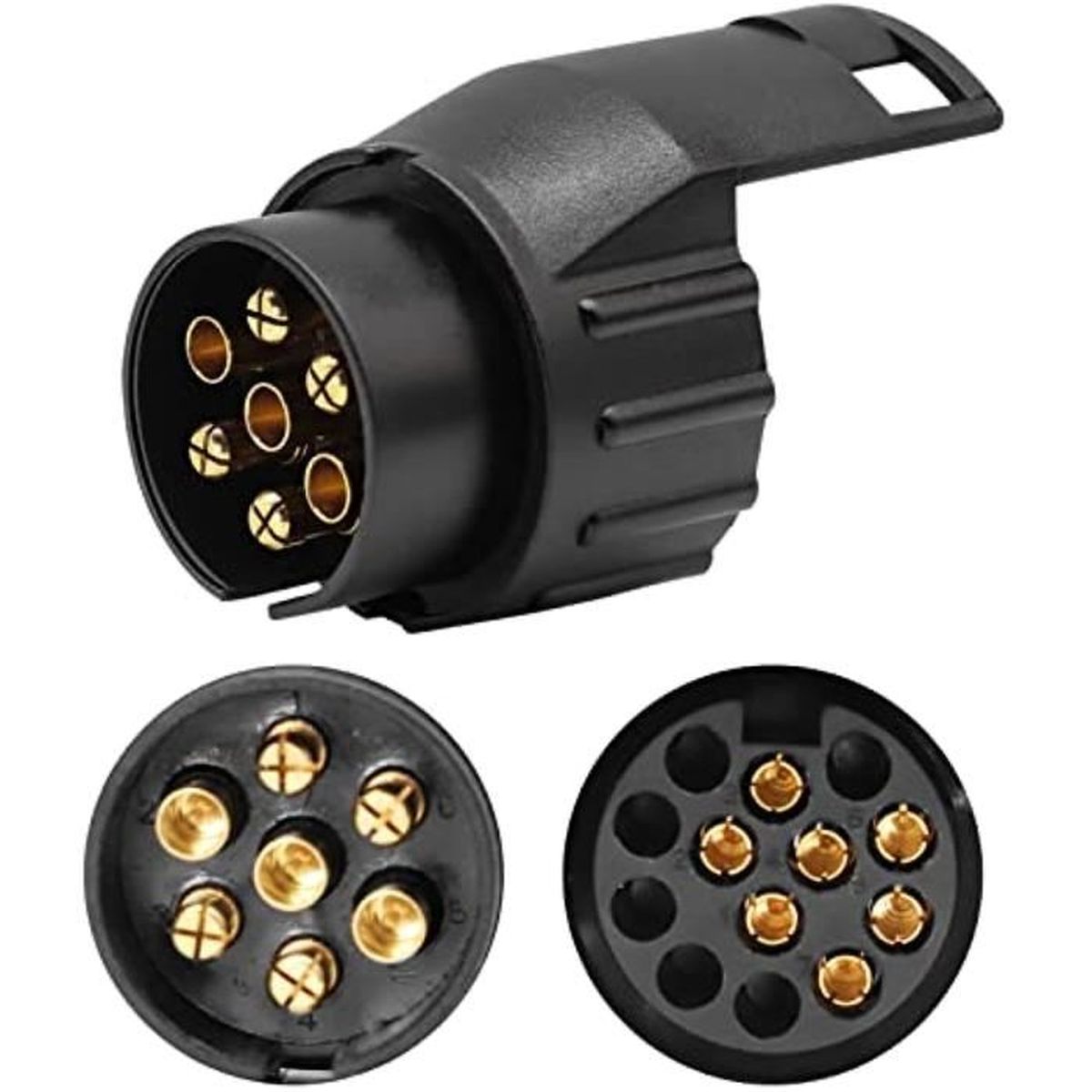 Adaptateur 7 à 13 Broches Adaptateur De Prise Remorque 7 Broches Vers 13 Broches - Compatible Voiture, SUV Et 4x4 Adaptateur 13 Broches 7 Broches - 11