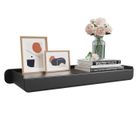 KAPANOU Étagères Mural, en Aluminium pour le Rangement de Livres, Salle de Bain, Salon, Chambre, Cuisine, Résistantes Noir.