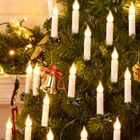 LAPAMAX Guirlandes Lumineuses de Noël IP44, 30 LEDS Bougies Flottantes,8 Modes Télécommande,Timing,Boîtier de batterie étanche,pour Jardin