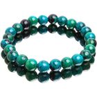 U7 Chrysocolle Malachite Bracelets Pour Femme Hommes Bracelet De Perles En Pierre Naturelle De Forme Ronde Diabète [EA718B9]