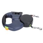 Laisse rétractable pour chien - AYNEFY - Double laisse - Nylon réfléchissant - 3m - 360° rotation