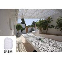 Filet de camouflage blanc 3*5M, filet de décoration de jardin, voile d'ombrage de jardin, blanc