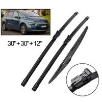 Lot de 3 Balais d'essuie-glace avant + arrière pour Citroën C4 Grand Picasso MK2 2013 2014 2015 2016 2017 2018