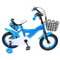 Haute et stable Vélo bleu de 12 pouces pour les enfants Double mode de freinage