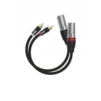 Khadas Cable Male Equilibre RCA vers XLR-3, Cable Audio RCA Adaptateur BXLR3M (Rouge & Blanc, 0,2 m)