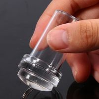 ARAMOX Kit de tampon Nail Art Outil de manucure pour vernis à ongles en silicone transparent à la mode
