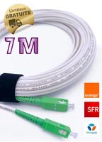 7m - Rallonge/Jarretiere Fibre Optique - SC APC vers SC APC - Garantie 10 AnsCâble Fibre Optique Orange SFR Bouygues -