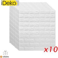 iDeko® 10X Papier Peint 3D Simulation Briques de p