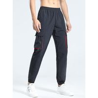 Pantalon de sport Homme Cargo - Noir - Taille élastiquée - Séchage rapide - Multipoches