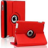 Coque Rotative 360 Rouge pour Apple iPad 6 e génération - 5 e génération - Housse Etui Protection Fermerture Elastique Phonillico®