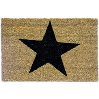 Relaxdays Paillasson d'entrée en fibre de coco Tapis d'accueil étoile Lxl: 60 x 40 cm natte de sol essuie-pieds tapis de plancher