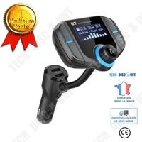 TD® Transmetteur FM de Voiture Bluetooth Appel Mains Libres - Bluetooth pour voiture avec port auxiliaire 3,5 mm - Accessoire auto