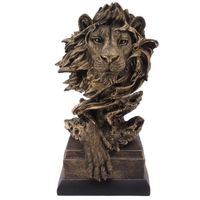 Statue tête de lion, 30 cm, majestueux roi des bêtes, cadeau, sculpture de lion en résine, décoration de lion pour la maison, l N°1