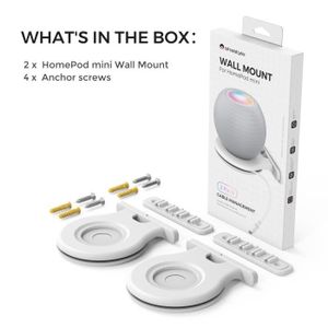 ENCEINTE NOMADE 2PCS Blanc-Support-Support mural pour HomePod Mini