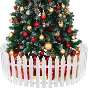 Clôture pour sapin de Noël, 24 pièces/30 pièces/36 pièces, clôture blanche  épaisse pour sapin de Noël, clôture de jardin/intérieur autour du sapin de  Noël, 36 pièces : : Jardin
