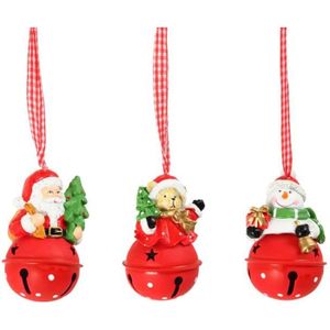 IWILCS Clochettes Métalliques de Décoration pour Arbre de Noël,12 Pcs Grelots en Métal Rouge et Blanc,Grelots de Noël en Métal de avec Noud pour Noël//Décoration Vert Rouge Blanc