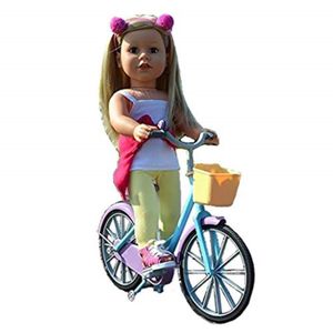 POUPÉE Vélo pour poupée - The New York Doll Collection - Avec roues d'entraînement, banderoles et panier